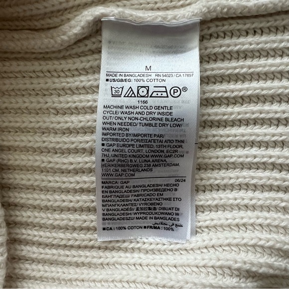 GAP Off-White Ribbed Knit Sweater - Picture 4 of 5